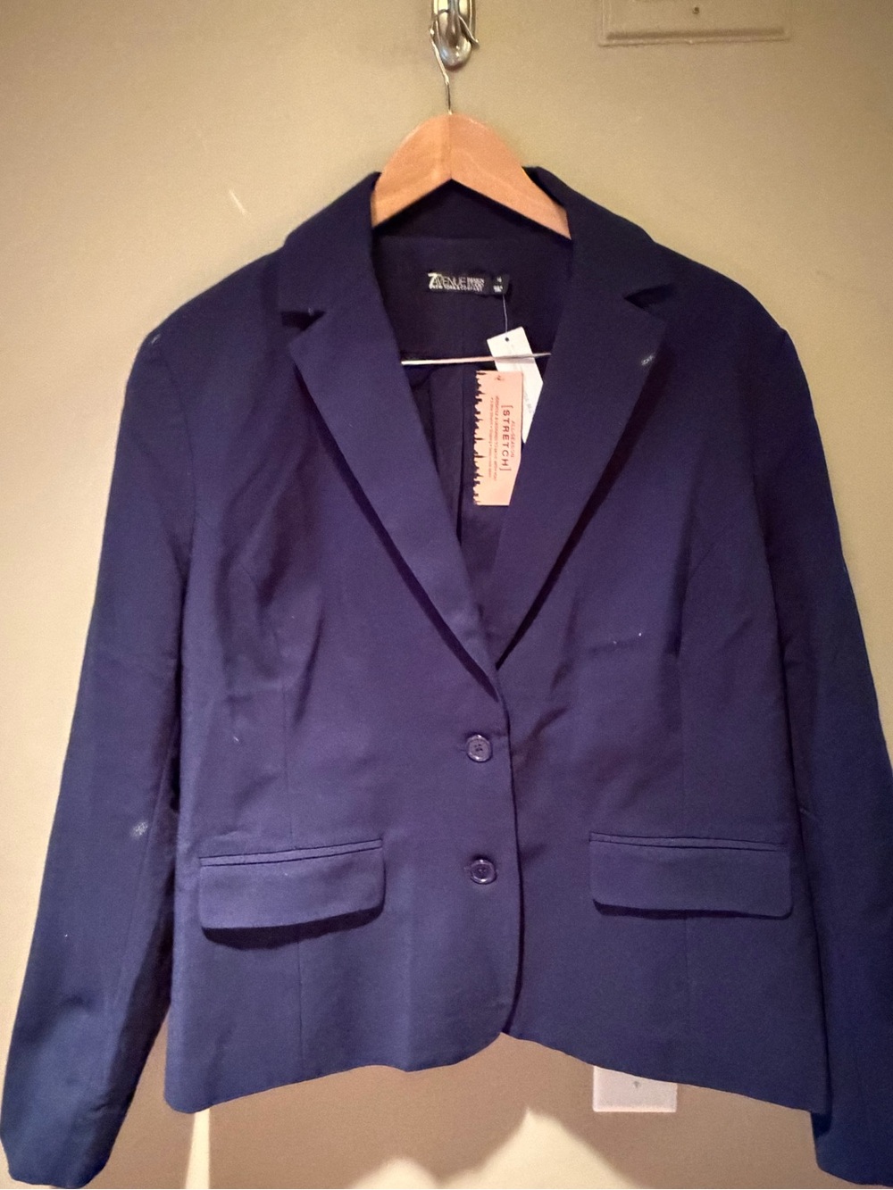 7th Ave Design Studio Navy Two-Button Blazer 18 NWT